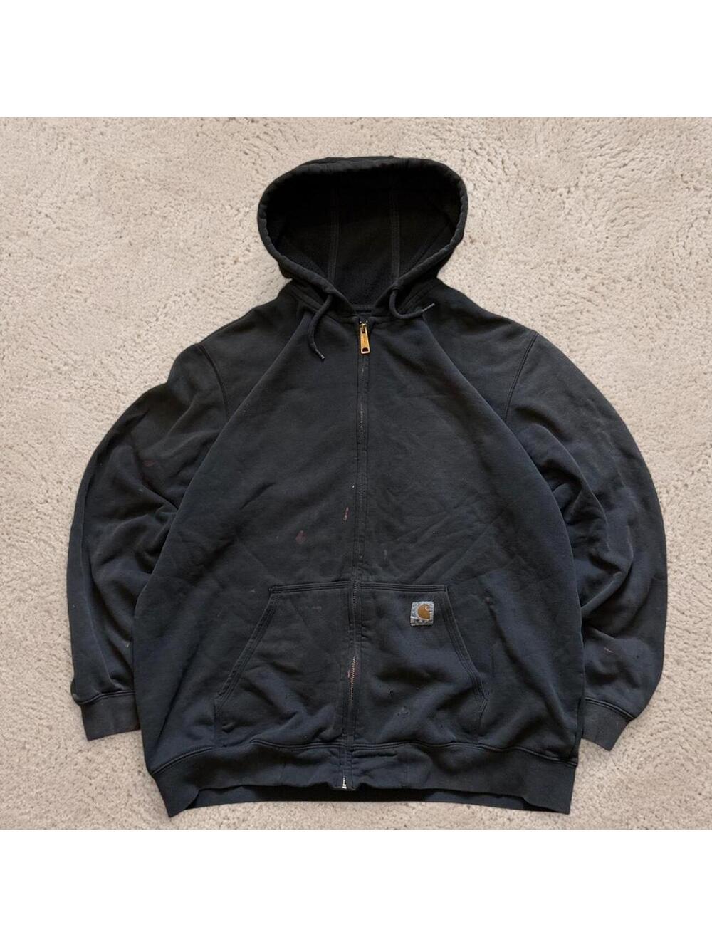 Carhartt Men's Black and Navy Hoody